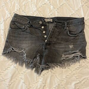 We The Free Grey Wash Shorts Size 27